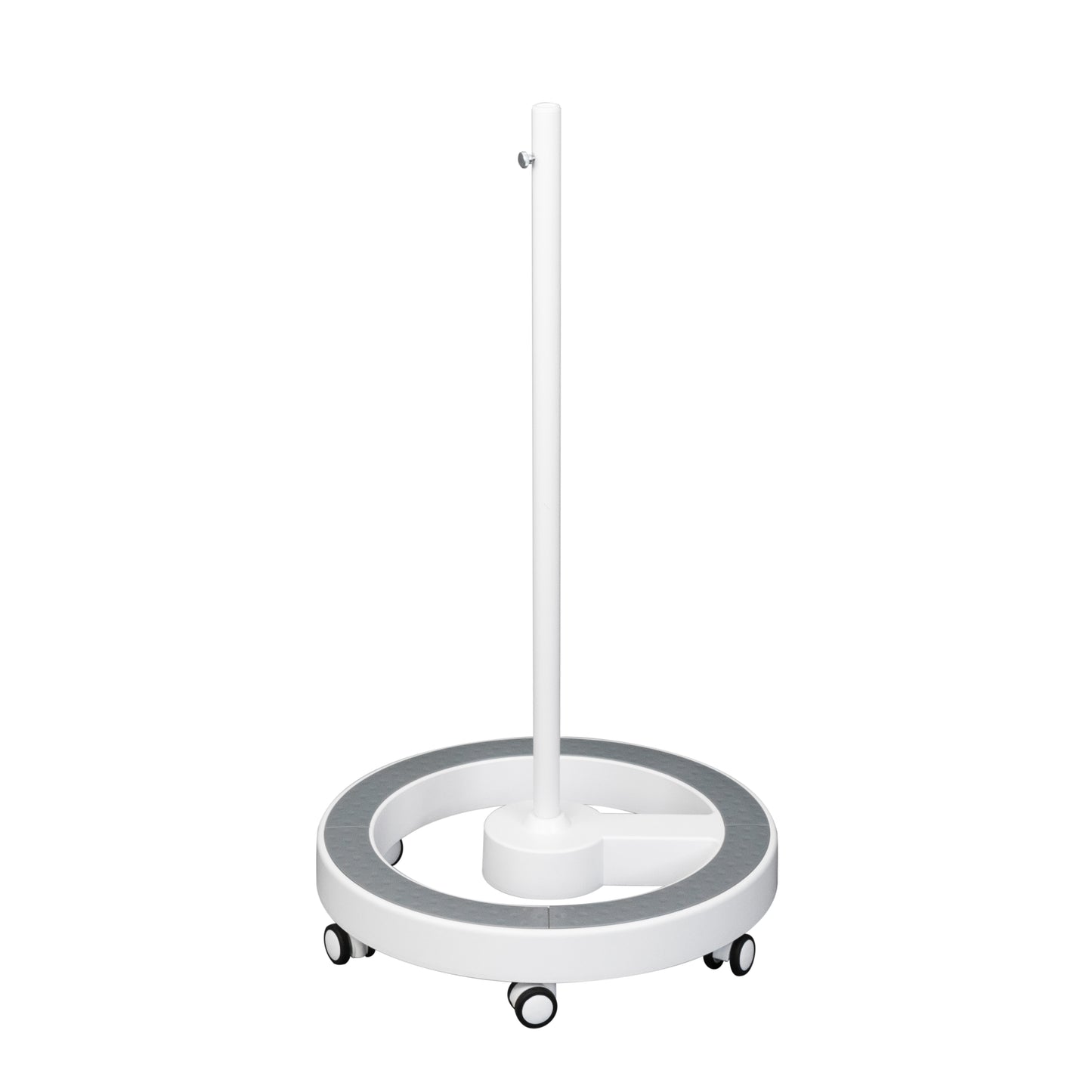 Stojak mobilny Lumeno 6159 z pierścieniem na stopę w kolorze zielonym, szarym lub czarnym, wersja designerska