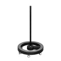 Lumeno Rollstativ 6159 mit Fußring in Schwarz, fünf Laufrollen