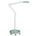 Lampa z lupą Lumeno 721X z zieloną osłoną gumową w zestawie ze statywem jezdnym
