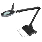 Lampa z lupą Lumeno 721X w kolorze czarnym na statywie stołowym 6180