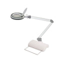 Lumeno 8215 magnifying lamp in grey with 5 dioptres on table stand 6180