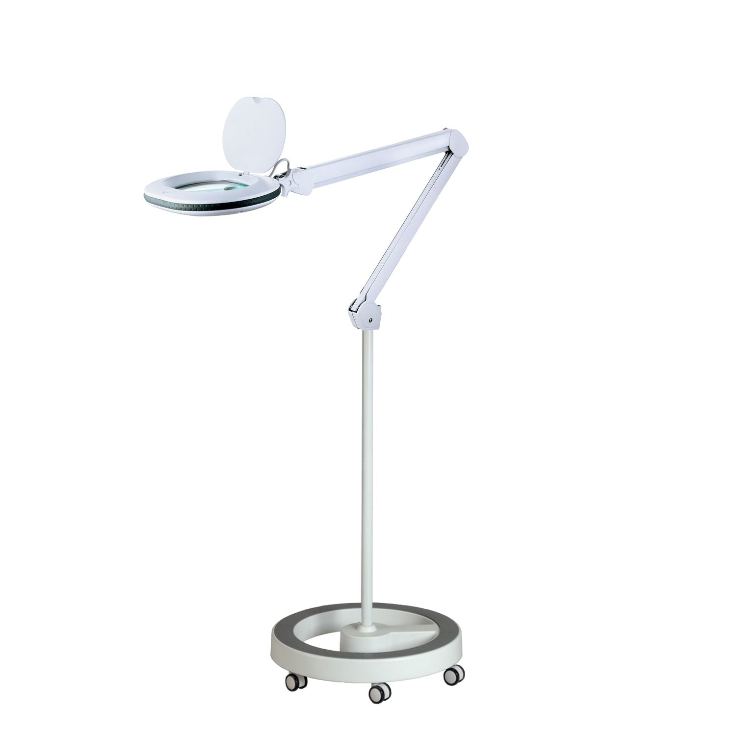 Lumeno 861X Lupenleuchte auf Rollstativ mit Laufrollen